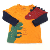 Dinosaurs Orange Long Sleeve Top - Boys 12-18 Months