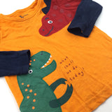 Dinosaurs Orange Long Sleeve Top - Boys 12-18 Months