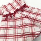 Red & White Check Short Sleeve Dress - Girls 18 Months