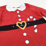 **NEW** Santa Red & White Jersey Dress - Girls 3-6 Months