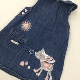 Deer Applique Denim Dress - Girls 12-18 Months