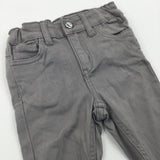 Light Brown Cotton Twill Shorts/Cropped Trousers with Adjustable Waistband - Girls 18-24 Months