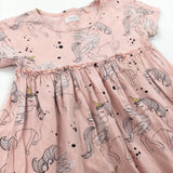 Unicorns Pink Jersey Dress - Girls 6-9 Months
