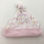 'ABC' Pink, Yellow and White Hat - Girls Newborn