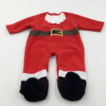 Father Christmas Fleece Pramsuit - Boys/Girls 0-3 Months