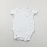 White Cotton Bodysuit - Boys/Girls 12-18 Months