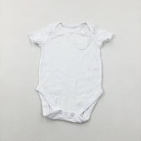 White Cotton Bodysuit - Boys/Girls 12-18 Months