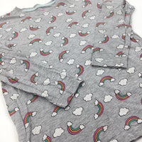 Rainbows Grey Long Sleeve Top - Girls  Years