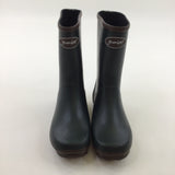 **NEW** Dark Green & Brown Wellies - Boys/Girls Shoe Size 2.5 (Adult)