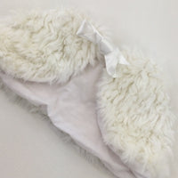 Cream Fluffy Shawl - Girls 12-18 Months