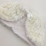 Cream Fluffy Shawl - Girls 12-18 Months