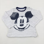 Mickey Mouse Navy Striped Top - Boys 12-18 Months