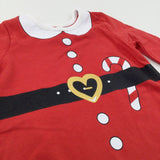 **NEW** Santa Red & White Jersey Dress - Girls 3-6 Months