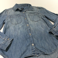 Blue Lightweight Denim Shirt - Girls 6-7 Years