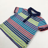 Colourful Striped Blue Polo Shirt - Boys 12-18 Months