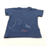 Dinosaurs Embroidered Navy T-Shirt - Boys 12-18 Months