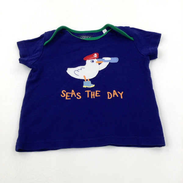 'Seas The Day' Seagul Navy T-Shirt - Boys 12-18 Months