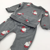 Father Christmas Grey Tracksuit Set - Boys/Girls 9-12 Months