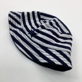 Star Navy Striped Sun Hat - Boys 12-18 Months