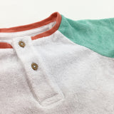Green, Orange & White Towelling T-Shirt - Boys 12-18 Months