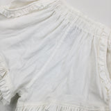 Frills White Cotton Shorts - Girls 6-7 Years