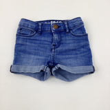 Blue Denim Shorts - Girls 12-18 Months