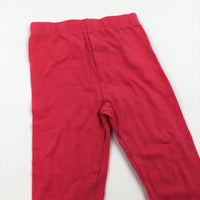 Hot Pink Leggings with Frilly Hems - Girls 9-12 Months