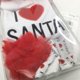 *NEW** 'I Love Santa' White Christmas Bodysuit & Socks Set - Girls Newborn