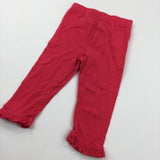 Hot Pink Leggings with Frilly Hems - Girls 9-12 Months