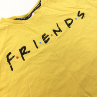 'F.R.I.E.N.D.S' Yellow Cropped T-Shirt - Girls 9-10 Years