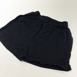 Black Thick Cotton Shorts - Boys 7-8 Years