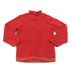Sparkly Red Ribbed Knitted Jumper - Girls 9-12 Months