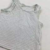 Green & White Stripe Vest - Girls 18-24 Months