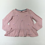 3D Bows Pink Long Sleeve Top - Girls 5-6 Years