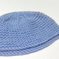 Blue Handknitted Hat - Boys 0-3 Months