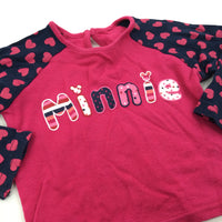 'Minnie' Minnie Mouse Navy & Hot Pink Long Sleeve Top - Girls 9-12 Months