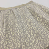 Gold Patterned Cotton & Polyester Skirt - Girls 8-9 Years