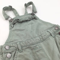 Olive Green Chino Dungarees - Girls 12-18 Months