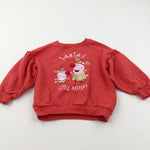'Santa's Little Helpers' Peppa Pig Red Christmas Sweatshirt - Girls 2-3 Years