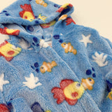 **NEW** Colourful Fish Blue Dressing Gown - Boys/Girls 18-24 Months