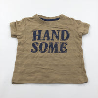 'Handsome' Brown T-Shirt - Boys 9-12 Months