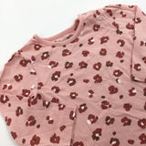 Animal Print Pink & Red Top - Girls 9-12 Months