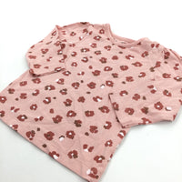 Animal Print Pink & Red Top - Girls 9-12 Months