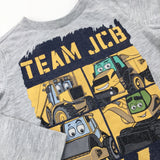 'Team JCB' Trucks Grey & Yellow Top - Boys 18-24 Months
