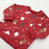 Father Christmas & Polar Bears Red Sweatshirt - Boys/Girls 18-24 Months