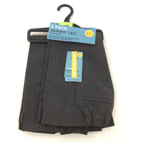 **NEW** 2 Pack Dark Grey Trousers - Boys 3-4 Years