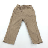 Brown Chino Trousers with Adjustable Waistband - Boys 9-12 Months