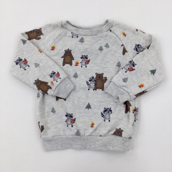 Colourful Animals Grey Sweatshirt - Boys 18-24 Months