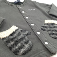 Mittens Pockets Dark Grey Jersey Jumper/Jacket - Girls 18-24 Months