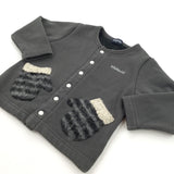 Mittens Pockets Dark Grey Jersey Jumper/Jacket - Girls 18-24 Months